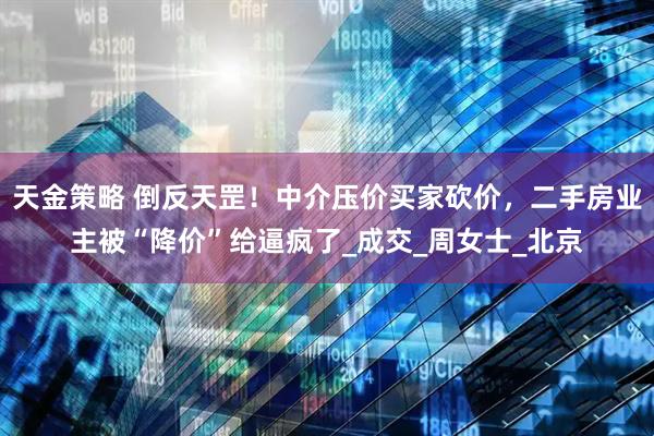 天金策略 倒反天罡！中介压价买家砍价，二手房业主被“降价”给逼疯了_成交_周女士_北京